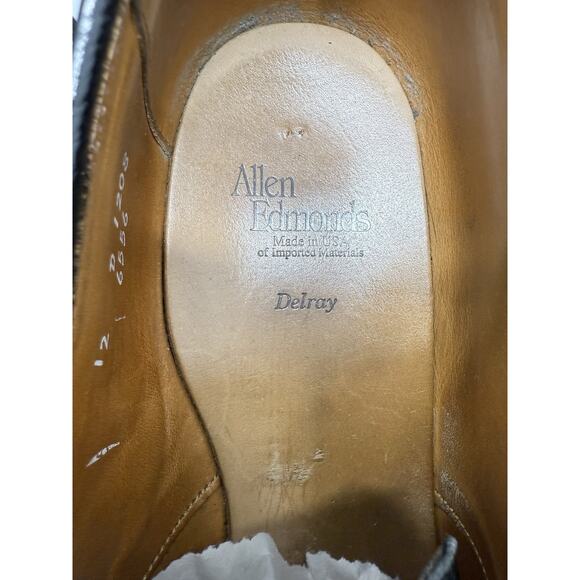 Allen Edmonds Delray Men’s Black Leather Split-Toe Oxford Dress Shoes Size 12 D main image 4